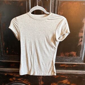 SHEIN INWALY Women’s Summer Solid Color Round Neck Short Sleeve Dark Grey